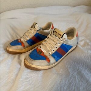 Gucci Leather Screener Sneakers (Dirty Look)